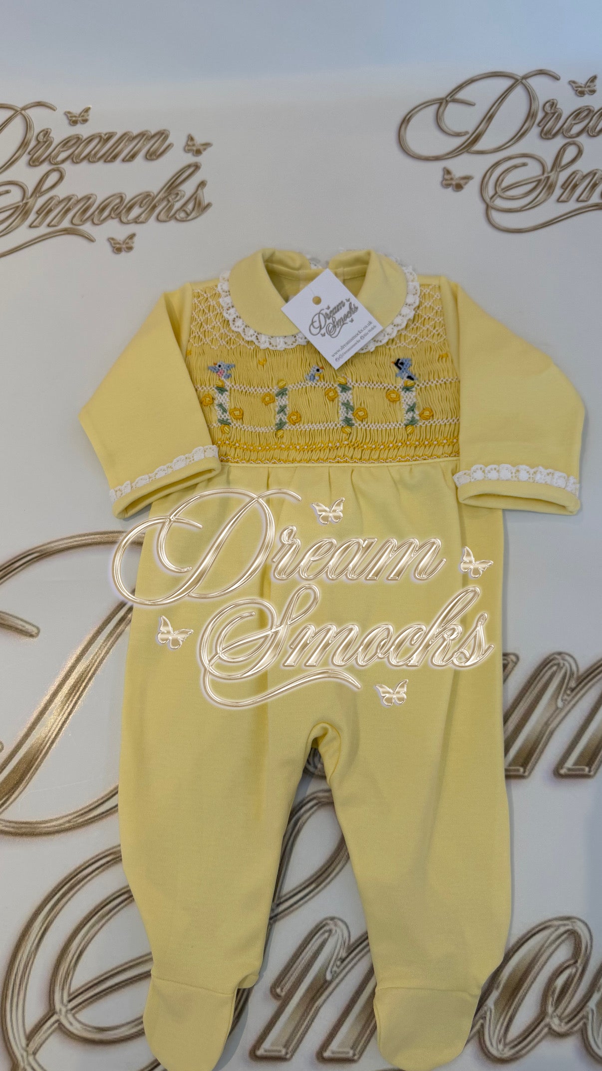 Lemon Birds Babygrow