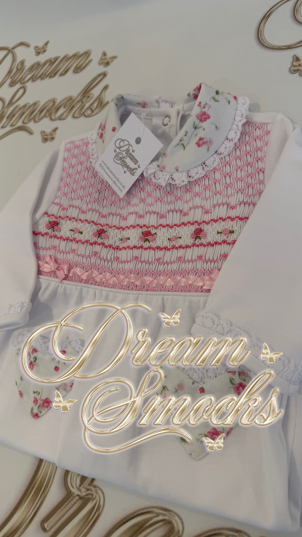 Pink Floral Luxe Babygrow