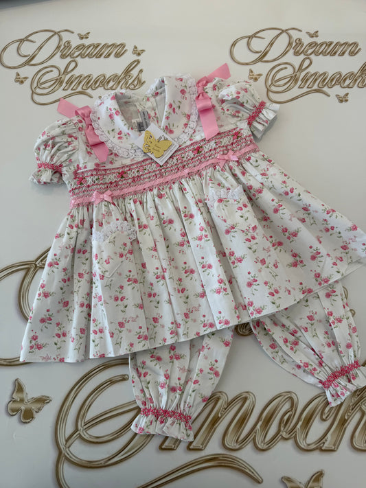 Luxe Floral Smocked Pyjamas/Set