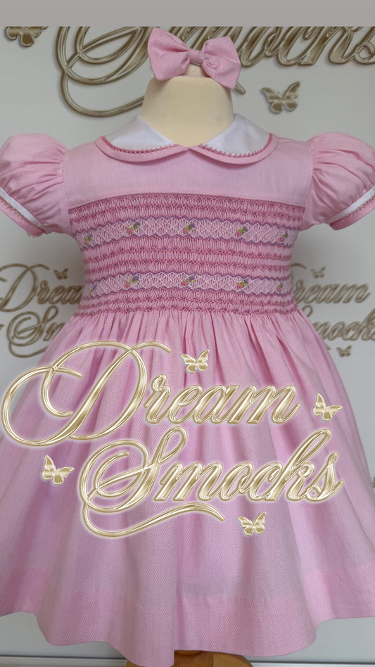 Pink & Lilac Smocked Dress 💗🌸💜